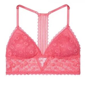Lace Bralette in Coral Pink